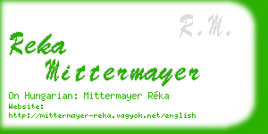 reka mittermayer business card