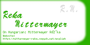 reka mittermayer business card